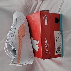 Womens Puma White/Coral Size 8